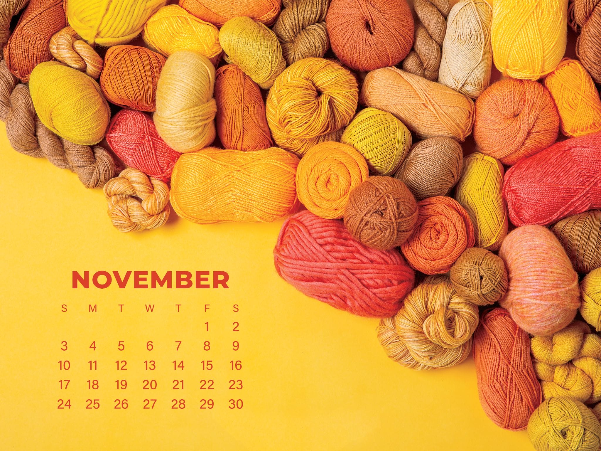 november 2019 desktop calendar