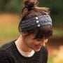 Crochet cabled headband