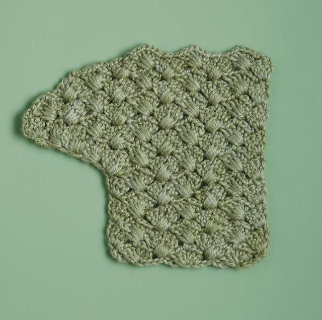 A crochet swatch from Crochet Every Way Stitch Dictionary, by Dora Ohrenstein.