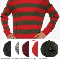 Freddy kreuger inspired yarn color palette