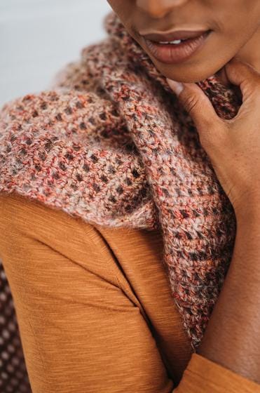 10 Thrifty Crochet Tips from the WeCrochet Blog at crochet.com. This photo shows: The Skyward Kerchief, a crochet pattern by Toni Lipsey.