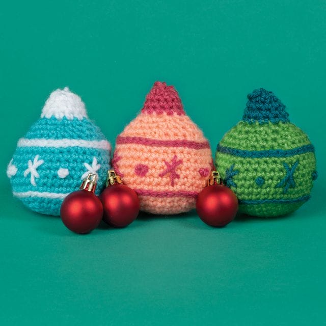 Crochet Holiday Bulb Ornament, a free crochet pattern from crochet.com