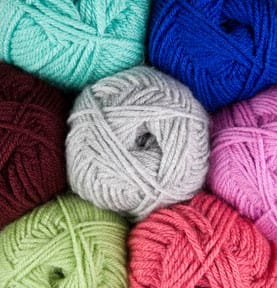 Balls of Brava Worsted yarn from crochet.com