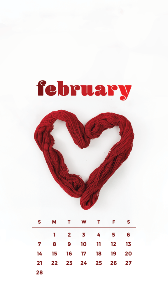 Free Download: February 2021 Calendar Wallpaper - WeCrochet Staff Blog