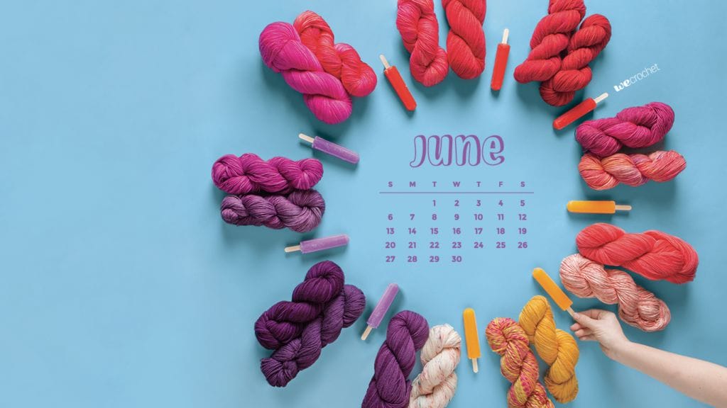 Free Download: June 2021 Calendar Wallpaper - WeCrochet Staff Blog