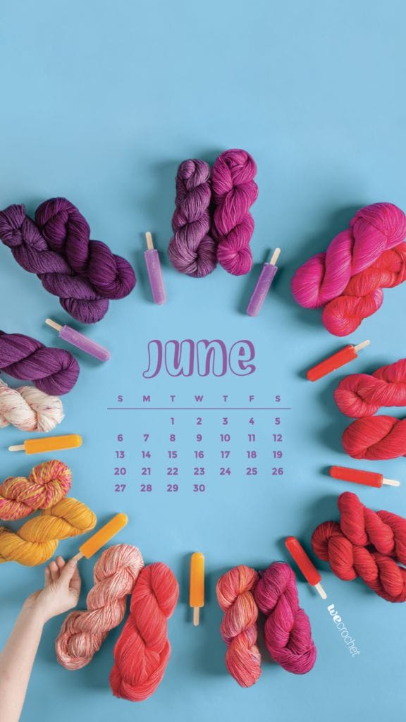 Free Download: June 2021 Calendar Wallpaper - WeCrochet Staff Blog