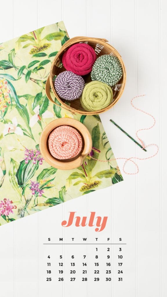 Free Download: July 2021 Calendar Wallpaper - Wecrochet Staff Blog