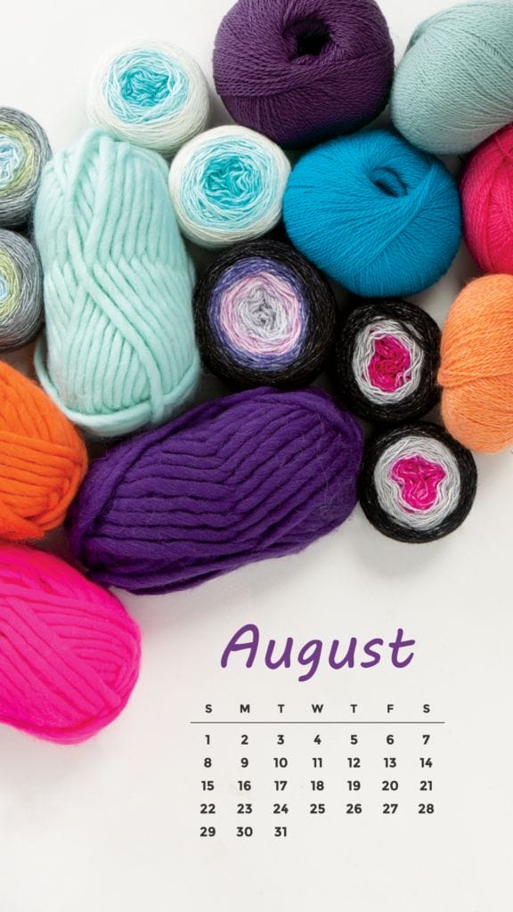 Free Download: August 2021 Calendar Wallpaper - WeCrochet Staff Blog