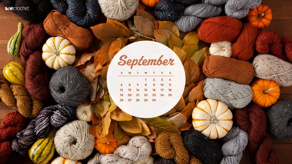 Free Download: September 2021 Calendar Wallpaper - WeCrochet Staff Blog