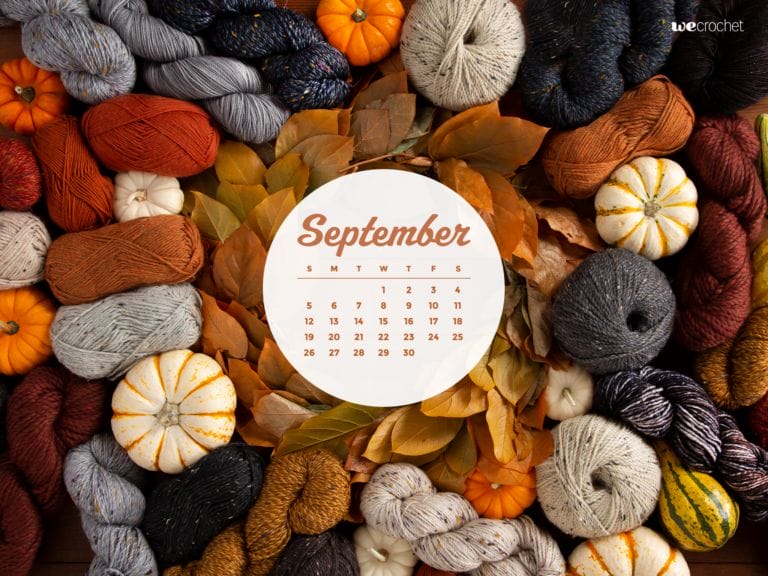 Free Download: September 2021 Calendar Wallpaper - WeCrochet Staff Blog