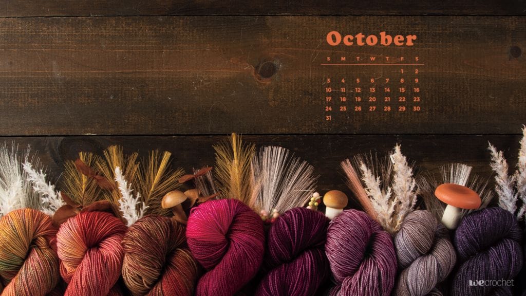 Free Download: October 2021 Calendar Wallpaper - WeCrochet Staff Blog