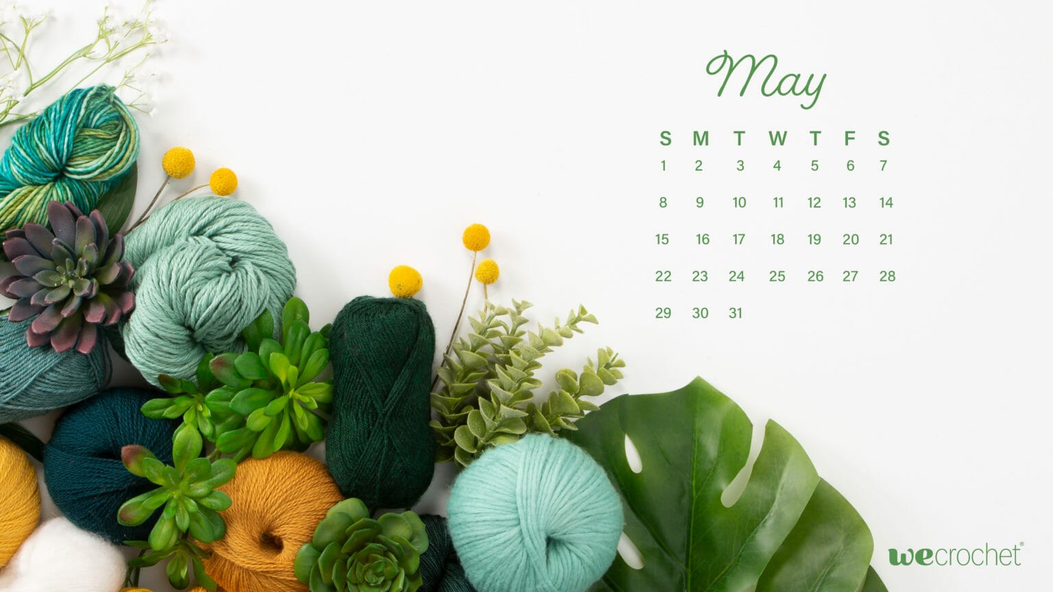 Free Download: May 2022 Calendar Wallpaper - WeCrochet Staff Blog