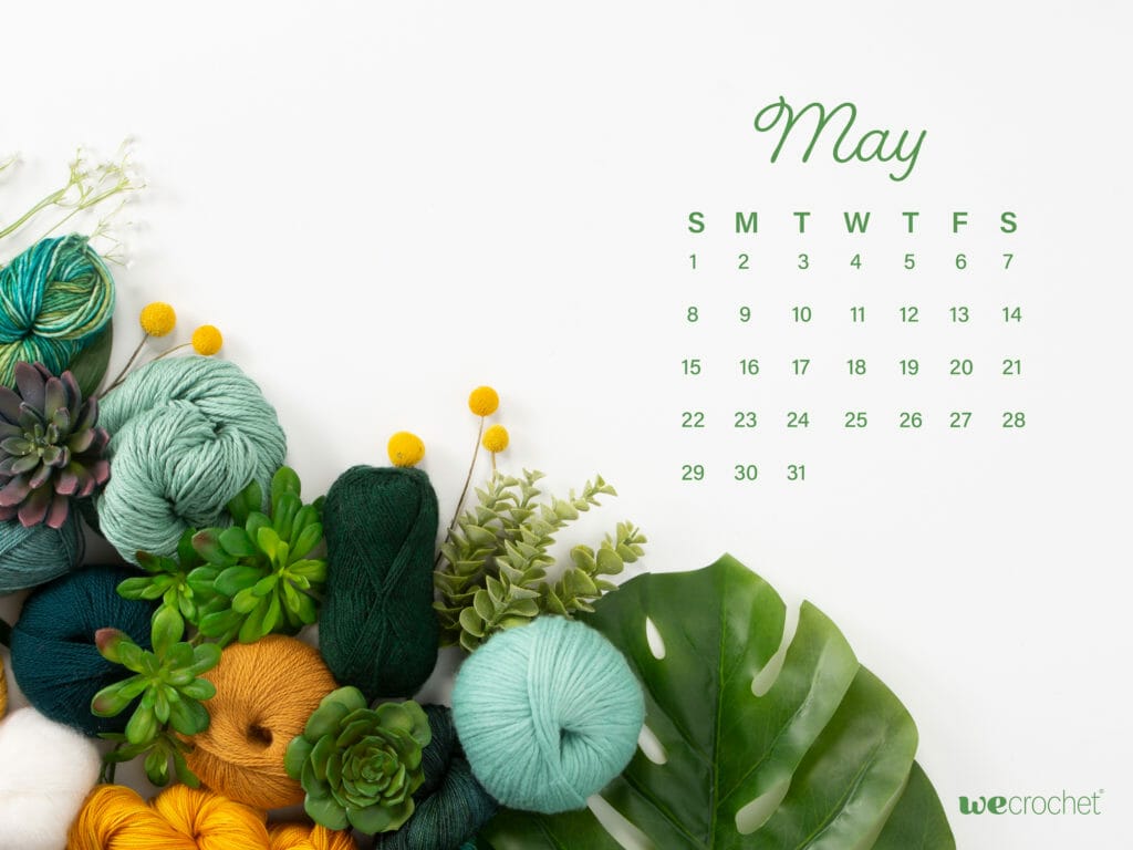 Free Download: May 2022 Calendar Wallpaper - WeCrochet Staff Blog